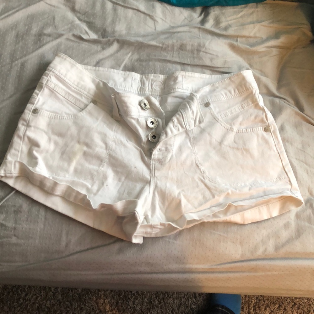 White Jean shorts